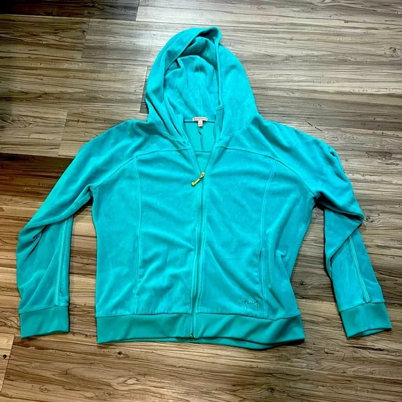 Juicy Couture Tops Authentic Juicy Couture Teal Xl Velour